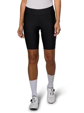 Black Large Women's Cycling Shorts with Wide Waistband & Reflective Fabric